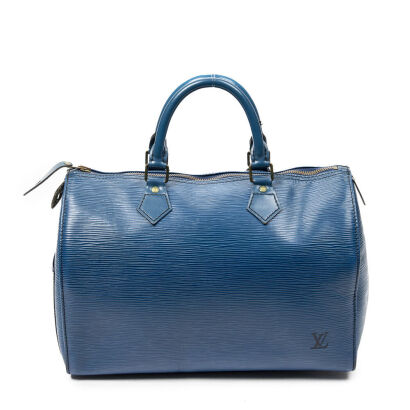 Louis Vuitton Blue Epi Speedy 30