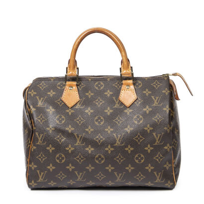 Louis Vuitton Monogram Speedy 30 Bag with Padlock and Keys