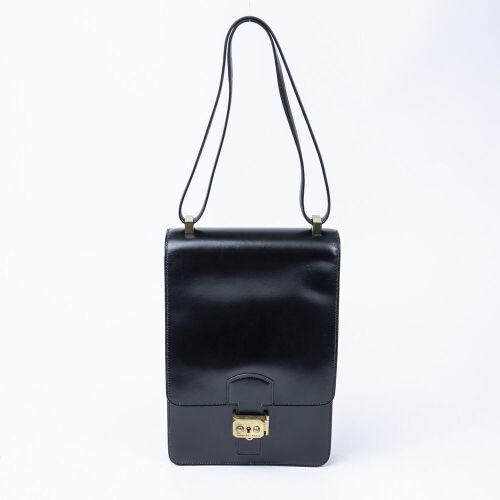 Herm&egrave;s Box Leather Vintage Sac A Depeche Shoulder Bag