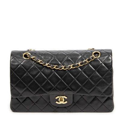 Chanel, Vintage, Classic Lambskin Double Flap Bag 26