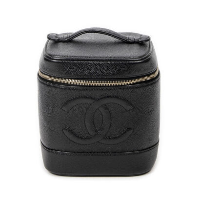Chanel Caviar Leather Tall Vanity Case