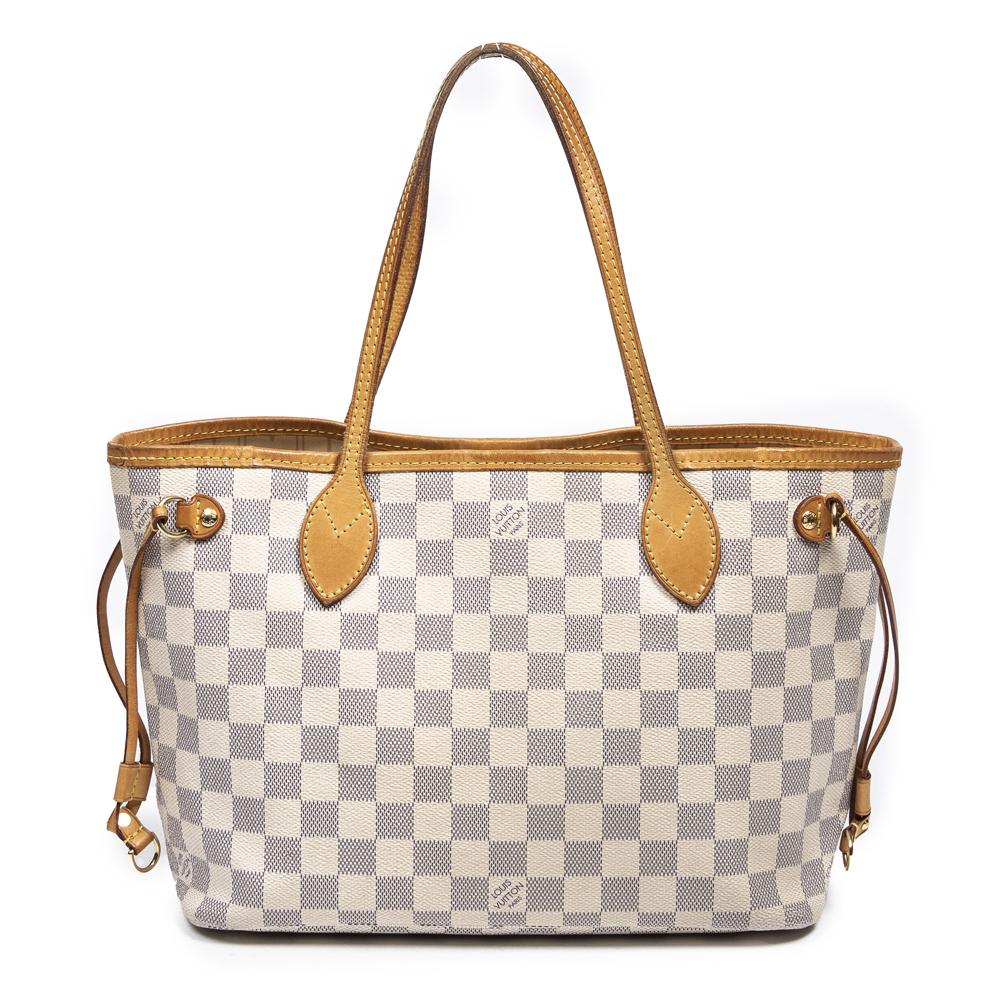 Sold at Auction: Louis Vuitton, Louis Vuitton LV Damier Azur Neverfull PM  Handbag
