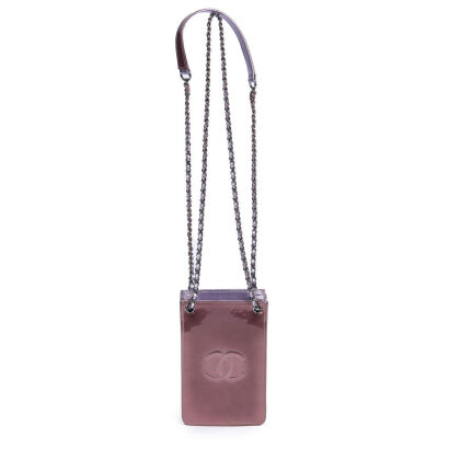 Chanel Patent Crossbody Phone Holder Bag