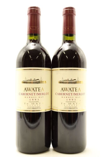 (2) 1993 Te Mata Estate Awatea Cabernets Merlot, Hawke's Bay