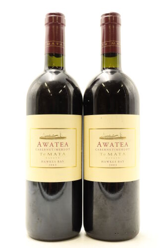(2) 2003 Te Mata Estate Awatea Cabernets Merlot, Hawke's Bay