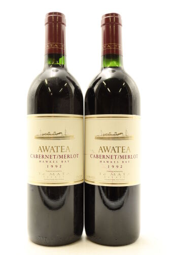 (2) 1992 Te Mata Estate Awatea Cabernets Merlot, Hawke's Bay
