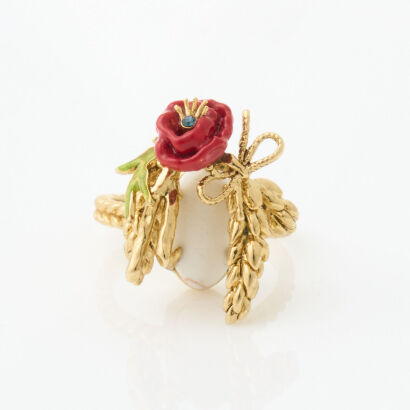 Les N&eacute;r&eacute;ides Enamel Rose Ring