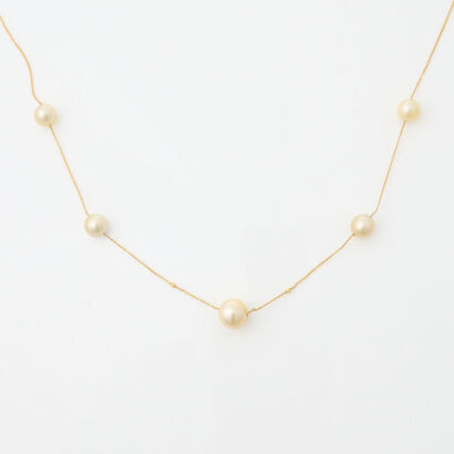 18ct Yellow Gold, 50cm Burmese South Sea Pearl Necklace