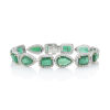An Impressive 25.16ct Emerald and 3.57ct Diamond Platinum Bracelet