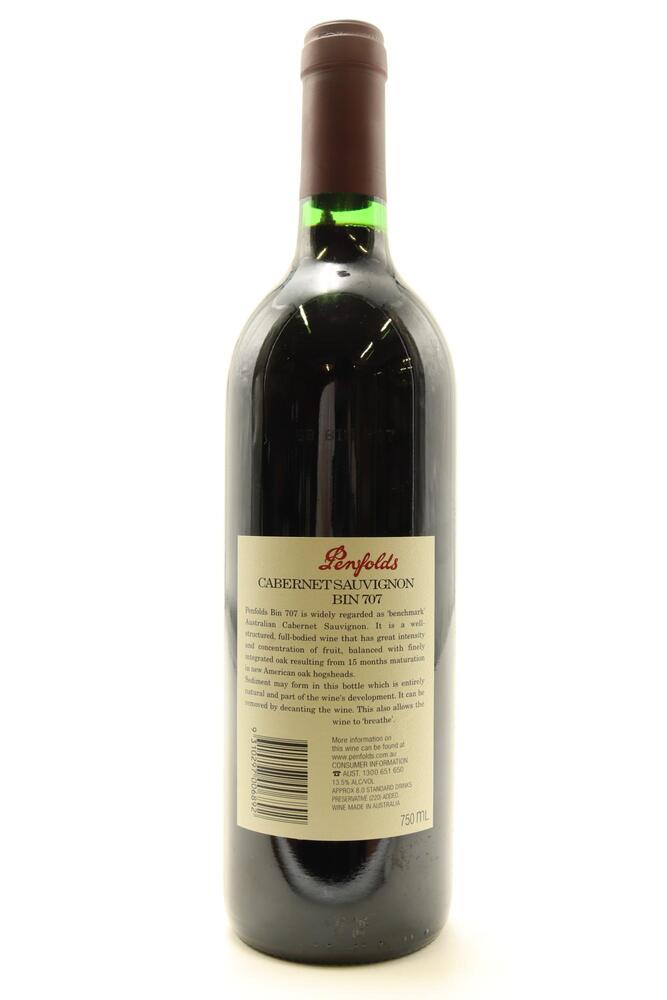 1) 1998 Penfolds Bin 707 Cabernet Sauvignon, South Australia 1) 1998 Penfolds Bin 707 Cabernet Sauvignon, South Australia