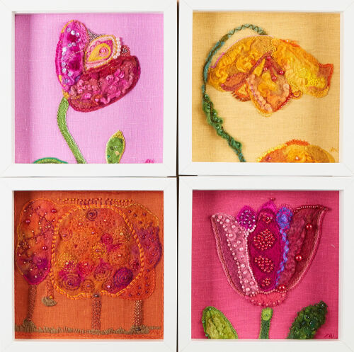 Four Felted Artworks by Anna Nilsson