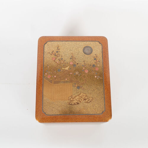 An Early Meiji Tebako Gold Lacquered Box