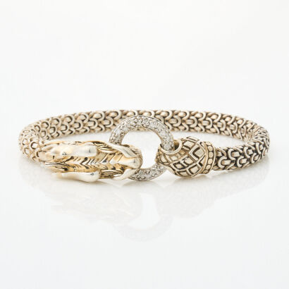John Hardy, Legends Naga Dragon Bracelet with Diamond Link