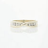 6ct White Gold, .26ct Diamond Crossover Band