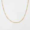 18ct Yellow Gold, 55cm Snake Chain with Beaded Detail
