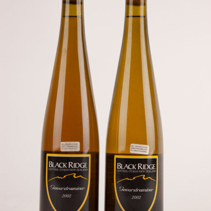 (2) 2002 Black Ridge Gewurztraminer, Central Otago