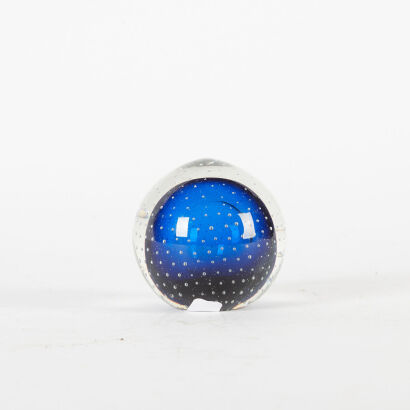 A Norleans Bullicante Art Glass Paperweight