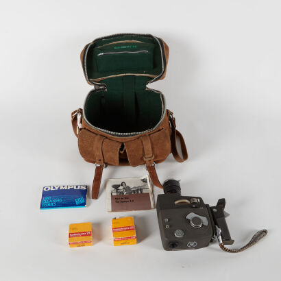 A Vintage Sankyo 8-Z Auto Zoom Movie Camera With Original Bag