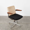 A Mid-Century Office Swivel Chair With Mahogany Armrests - 2