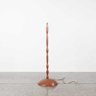 A Turned Swamp Kauri Floor Lamp