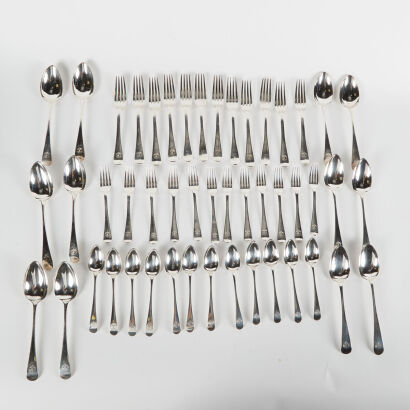 A Selection of Sterling Silver Cutlery 48 Pieces