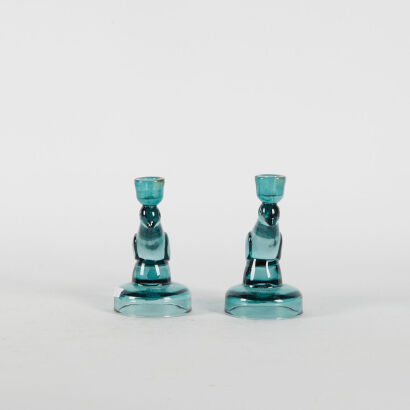 A Pair of New Lusso Bird Candle Holders