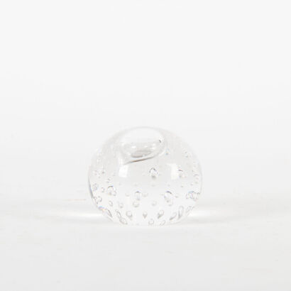 A Whitefriars Bubbled Paper Weight