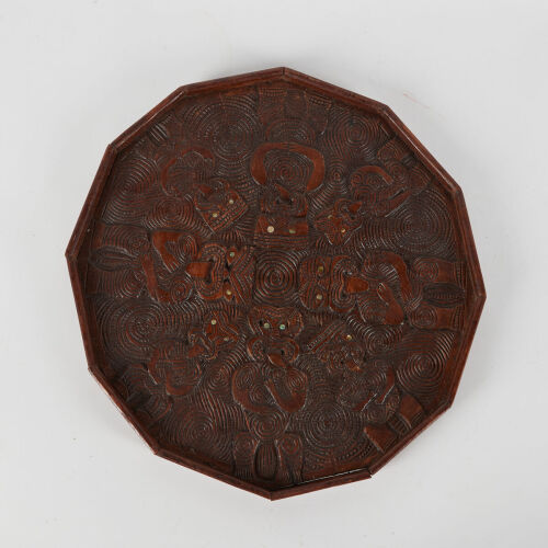 A Carved Souvenirware Plate