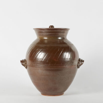 A Large Juliet Peters Lidded Pot