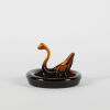 An ABC Amber Swan Ashtray