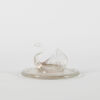 An ABC Clear Swan Ashtray