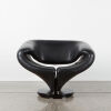 A Moroso style Swivel Armchair in Black