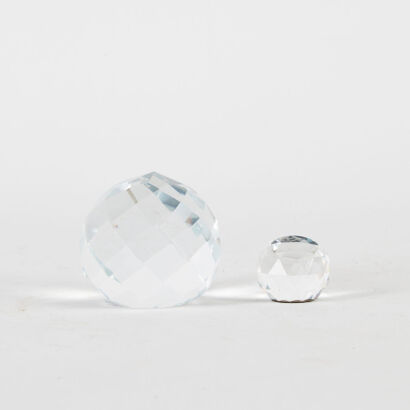 A Pair of Art Glass Paper Weights
