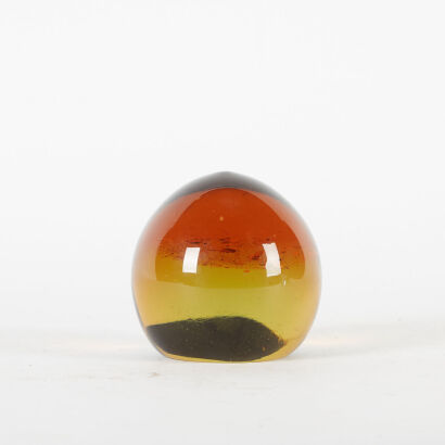 A Bohemia Glass Paper Weight Made in Czechoslovakia