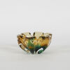 A Vintage Murano Glass Bowl In Amber And Emerald