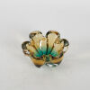 A Vintage Murano Glass Bowl In Amber And Emerald - 2