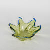 A Large Citrine And Blue Murano Art Glass Centrepiece Bowl C.1960 - 2