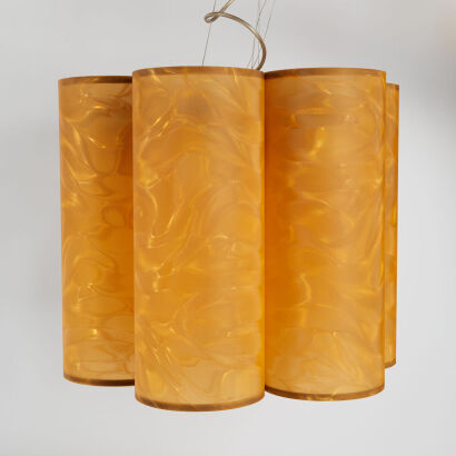 An Extra Large Mid-Century Cylinder Pendant Light