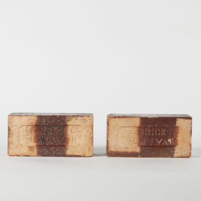 A Pair Of Original Crown Lynn Crum Brickworks Bricks