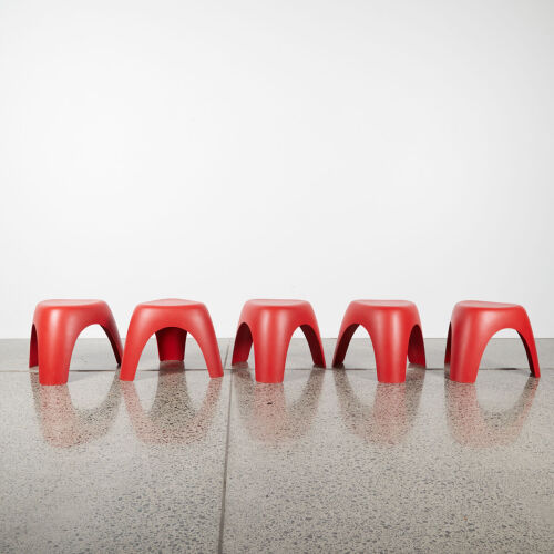 A Set of Five Elephant Stools by Sori Yanagi for Vitra