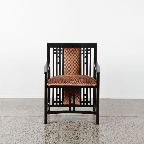 A Sibau Postmodern Black Lacquer Chair