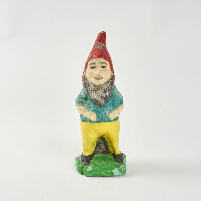 A Vintage Standing Concrete Garden Gnome