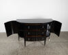 A Contemporary Black Lacquer Demi Lune Cabinet - 2