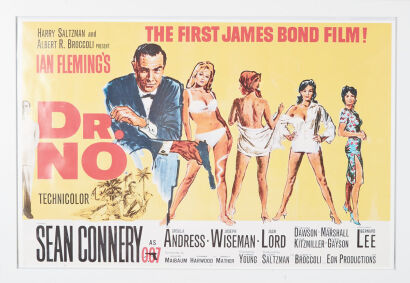 A Framed James Bond Dr No Poster