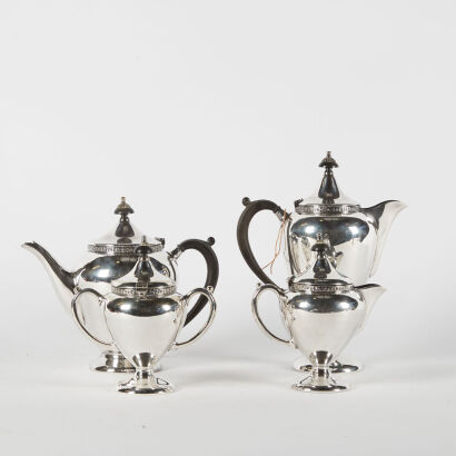 A Du Barry Four Piece Coffee Set EPNS