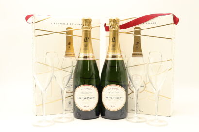 (2) NV Laurent-Perrier Cuvee Brut, Champagne Gift Set [JR16.5] [WE91]