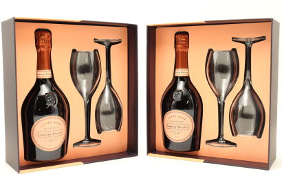 (2) NV Laurent-Perrier Cuvee Rose Brut, Champagne Gift Set [JR16.5] [WE94]