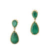 18ct Yellow Gold, 9.60ct Colombian Emerald, Drop Earrings
