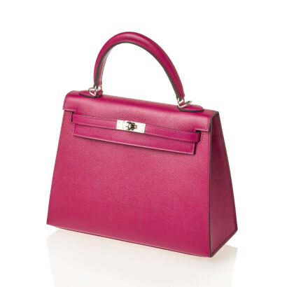 Hermès Rose Pourpre Epsom Sellier Kelly 25