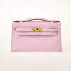 Herm&egrave;s Swift Mauve Sylvestre Kelly Pochette Bag - 2